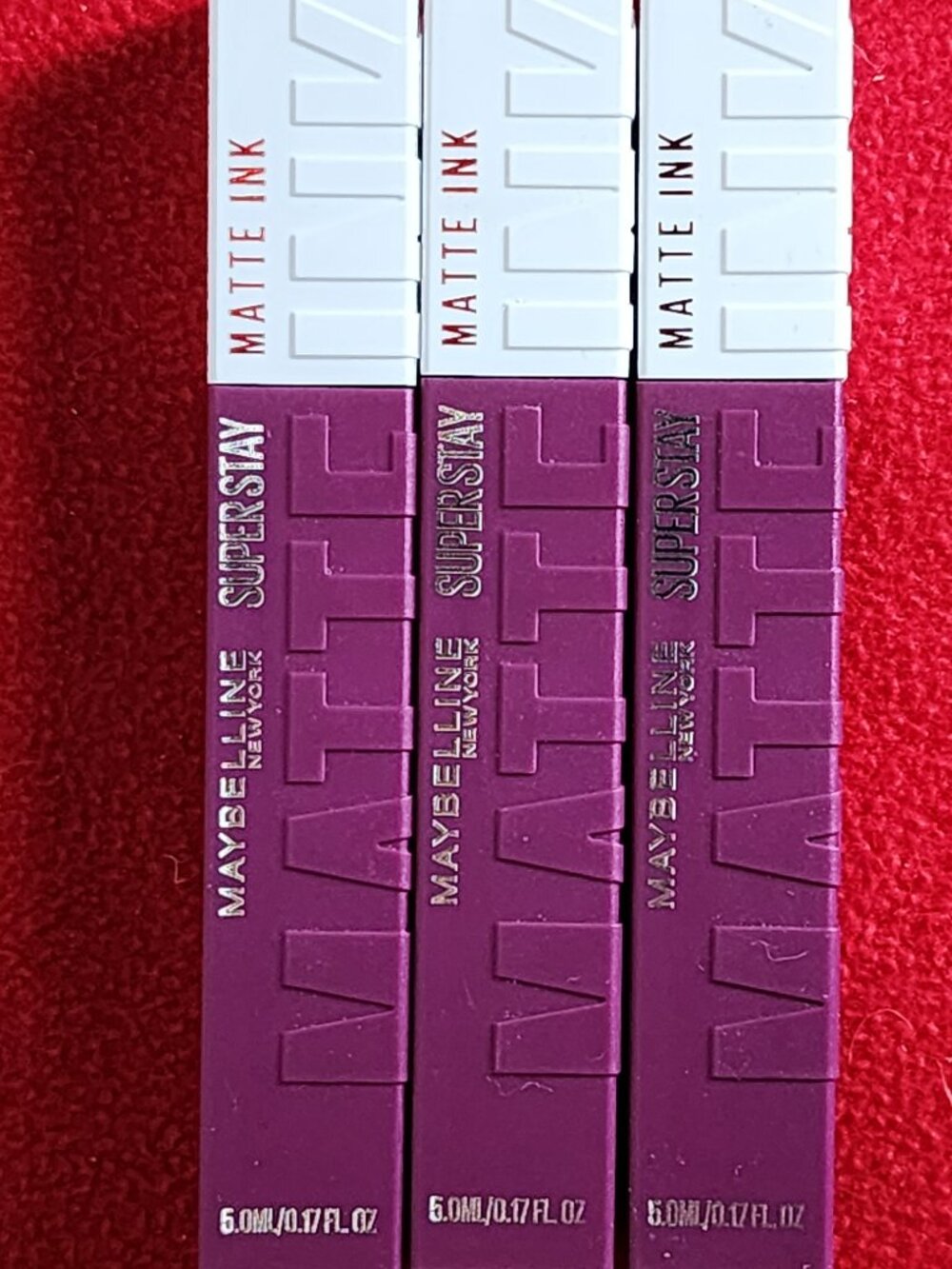 Maybelline New York Superstay Matte Ink .17fl oz. Lip Color 40 Believer 3pk
